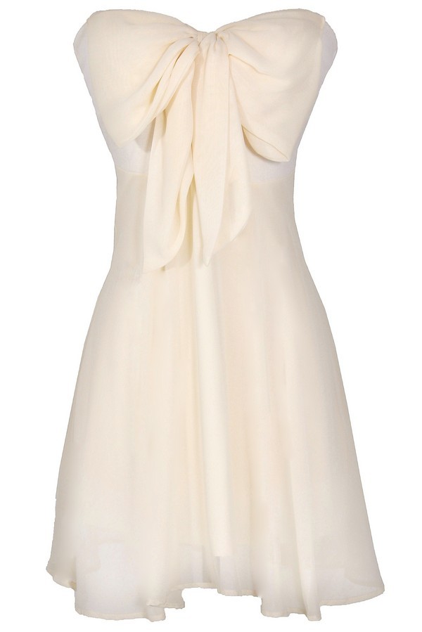 Full Length Chiffon Dresses with Bow Stormy